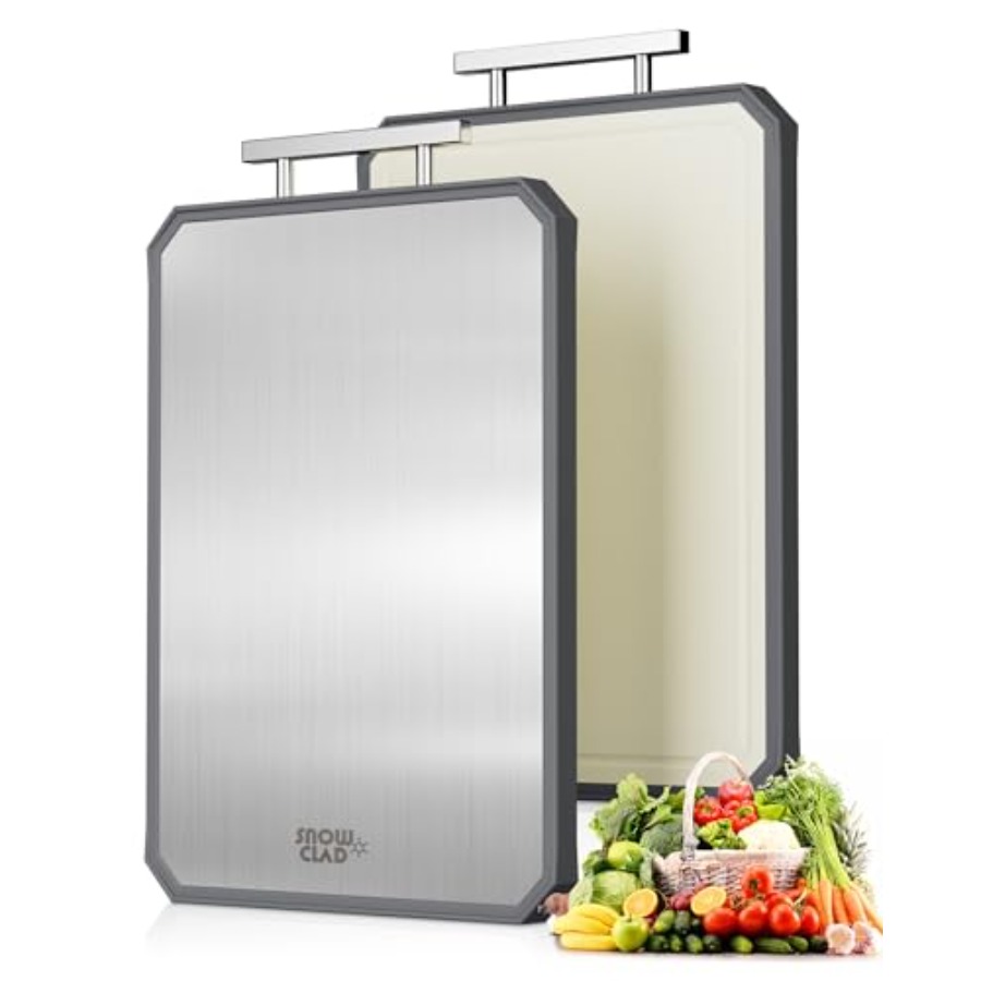 Stainless Steel Straw - Kitchen stainless steel cutting board, double-sided
