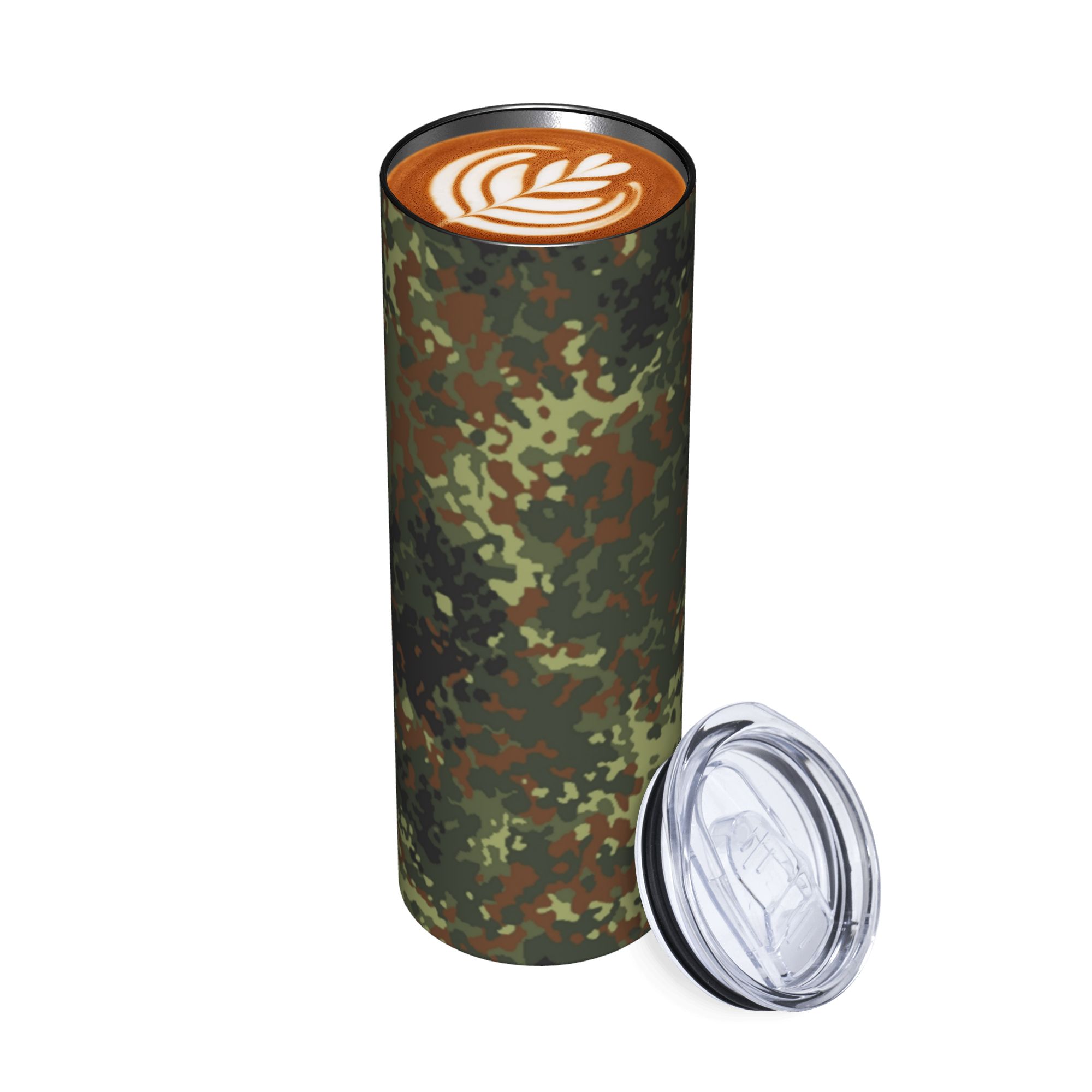 Flecktarn Camo Tumbler Vacuum  - Stainless Steel Straw recension och pris
