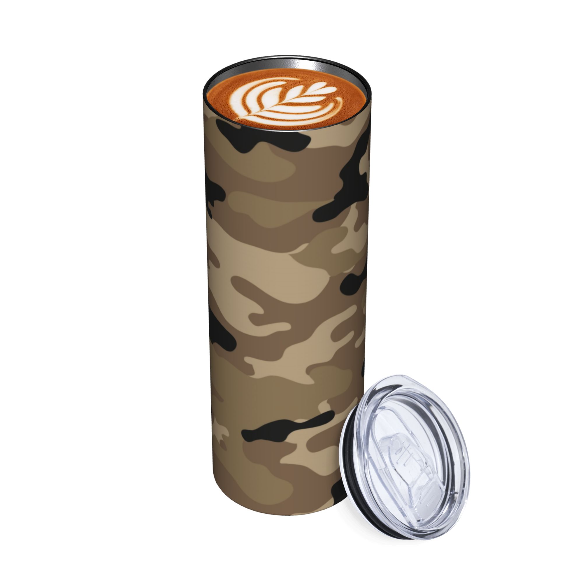 Brown Woodland Camo Pattern Va - Stainless Steel Straw recension och pris