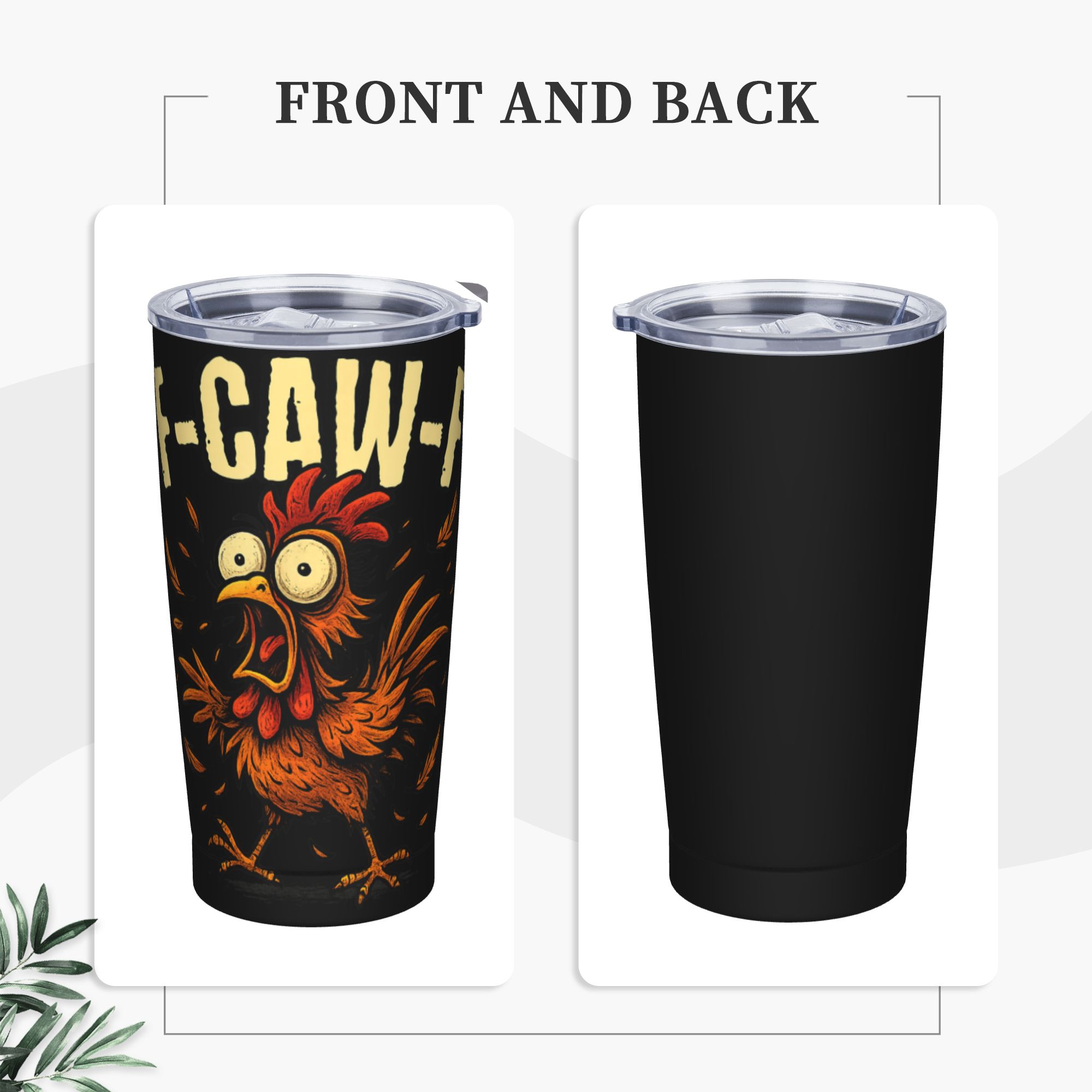 F-Caw-F Chicken FCAWF Tumbler  - Stainless Steel Straw recension och pris